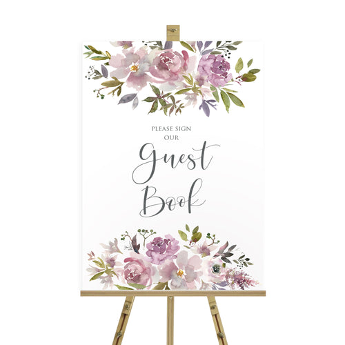 Dusty Rose Wedding Guest Book Sign, Please Sign Our Guest Book Sign, Mauve, Dusky Pink, Pink Rose, Blush Wedding