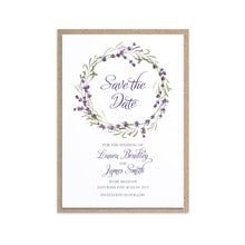Lavender Save the Date Cards, Rustic Wedding, Rosemary Herb Invitation, Purple Wedding, Rustic Wedding, Lilac Wedding, 10 Pack