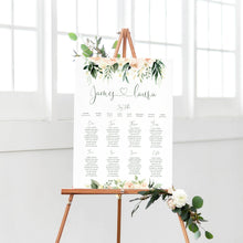Blush Floral Table Plan, Seating Plan, Blush Wedding, Pink Flowers, Blush Ivory, Botanical, Modern Wedding, A2 Size
