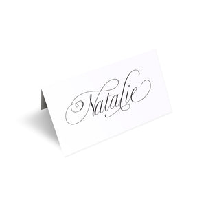 Elegant Script Place Cards, Seating Cards, Place Settings, Calligraphy Place cards, Classical Wedding, Sophisticated Wedding, Elegant Wedding, Simple Wedding, 20 Pack