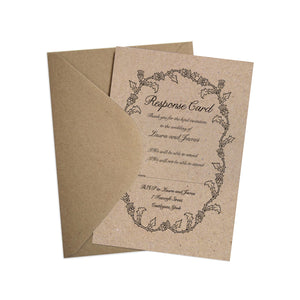 Scottish Thistle RSVP Cards, Thistle Wreath, Scottish Wedding, Scottish Invitations, Highland Wedding, Tartan Wedding, 10 Pack