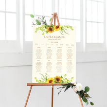 Rustic Sunflower Table Plan, Seating Plan, Rustic Wedding, Country Wedding, Sunflowers, A2 Size