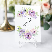 Lilac and Blush Table Numbers, Table Names, Purple Wedding, Lilac Wedding, Blush, 5 Pack