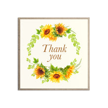 Rustic Sunflower Thank you cards, Rustic Wedding, Country Wedding, Sunflowers, Sunflower, 10 Pack