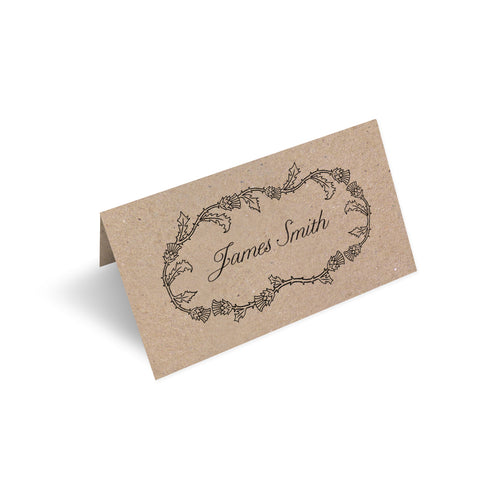 Scottish Thistle Place Cards, Thistle Wreath, Scottish Wedding, Scottish Invitations, Highland Wedding, Tartan Wedding, 20 Pack