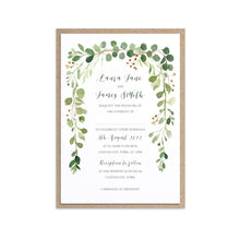 Green Leaf Wedding Invitations, Greenery Arch, Watercolour Foliage, Greenery, Eucalyptus Invites, Green Wreath, Botanical Wedding, 10 Pack