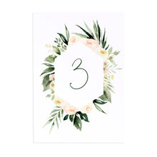 Blush Floral Table Numbers, Table Names, Blush Wedding, Pink Flowers, Blush Ivory, Botanical, Modern Floral, 5 Pack