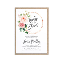 Blush Rose Baby Shower Invitations, Circle Wreath, Blush Baby Shower, Blush Flowers, Blush Ivory, 10 Pack