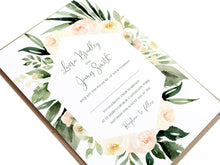 Blush Floral Wedding Invitations, Geometric, Blush Wedding, Pink Flowers, Blush Ivory, Botanical, Modern Invitations, 10 Pack