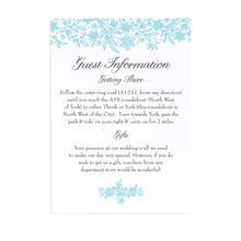 Floral Lace Guest Information Cards, Detail Cards, Wedding Lace, Lace Invitation, Rustic Wedding Invitation, Floral Wedding Invite, Barn Wedding, 10 Pack