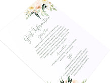 Blush Floral Guest Information Cards, Detail Cards, Blush Wedding, Pink Flowers, Blush Ivory, Botanical, Modern Invitations, 10 Pack