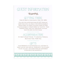 Country Lace Guest Information Cards, Detail Cards, Rustic Wedding Invitation, Barn Wedding Invitation, Wedding Lace, 10 Pack