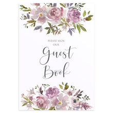 Dusty Rose Wedding Guest Book Sign, Please Sign Our Guest Book Sign, Mauve, Dusky Pink, Pink Rose, Blush Wedding