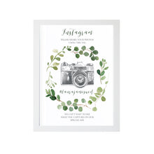 Green Leaf Instagram Sign, Watercolour Foliage, Greenery, Eucalyptus Invites, Green Wreath, Botanical Wedding, 8x10 Size