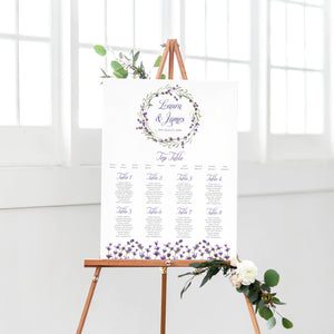 Lavender Table Plan, Seating Plan, Rustic Wedding, Rosemary, Herbs, Purple Wedding, Barn Wedding, Lilac Wedding, A2 Size