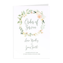 Blush Floral Order of Service Booklets, Blush Wedding, Pink Flowers, Blush Ivory, Botanical, Modern Floral, 10 Pack