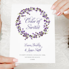Lavender Order of Service Booklets, Rustic Wedding, Rosemary, Herbs, Purple Wedding, Barn Wedding, Lilac Wedding, 10 Pack
