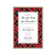 Royal Stewart Tartan Wedding Invitations, Scottish Wedding, Scottish Invitations, Highland Wedding, Tartan Wedding, 10 Pack
