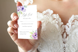 Lilac and Blush RSVP Cards, Purple Wedding, Lilac Wedding, Blush, 10 Pack