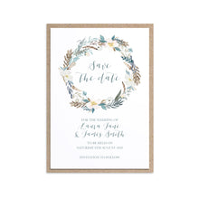 Winter Foliage Save the Date Cards, Ice Blue Wedding, Winter Wedding, Light Blue, Frozen Wedding, 10 Pack