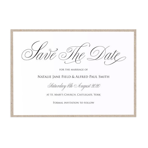 Elegant Script Save the Date Cards, Calligraphy Invitations, Classical Wedding Invites, Sophisticated Wedding, Elegant Wedding, Simple Wedding, 10 Pack