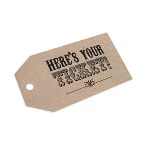 Circus Ticket Tags & Twine, Recycled Kraft, Fun Fair, Carnival, Ticket Invitations, 10 Pack