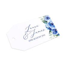 Navy Rose Tags & Twine, Watercolour roses, Navy Wedding, Blue Wedding, 10 Pack