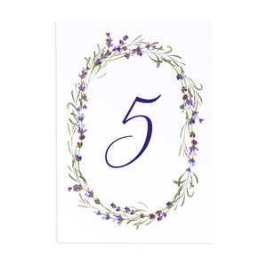 Lavender Table Numbers, Table Names, Rustic Wedding, Rosemary, Herbs, Purple Wedding, Barn Wedding, Lilac Wedding, 5 Pack