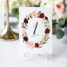 Boho Red Rose Table Numbers, Table Names, Burgundy Invite, Red Roses, Red Wedding, Boho Floral Wedding, Red Rose, Rustic Country, 5 Pack