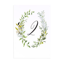 Greenery Table Numbers, Table Names, Watercolour Foliage, Greenery, Eucalyptus Invites, Green Wreath, Botanical Wedding, 5 Pack