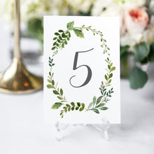 Botanical Garden Table Numbers, Table Names, Greenery Wedding, Leaf Wedding, Botanical Garden, Foliage, 5 Pack