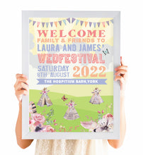 Boho Festival Ticket Welcome Sign, Festival Wedding, Festival Invitation, Camping Wedding, Wedding Tent, Festival Ticket, Wedfest